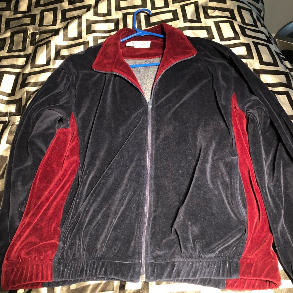 Men’s Suede Zip-up Sweater